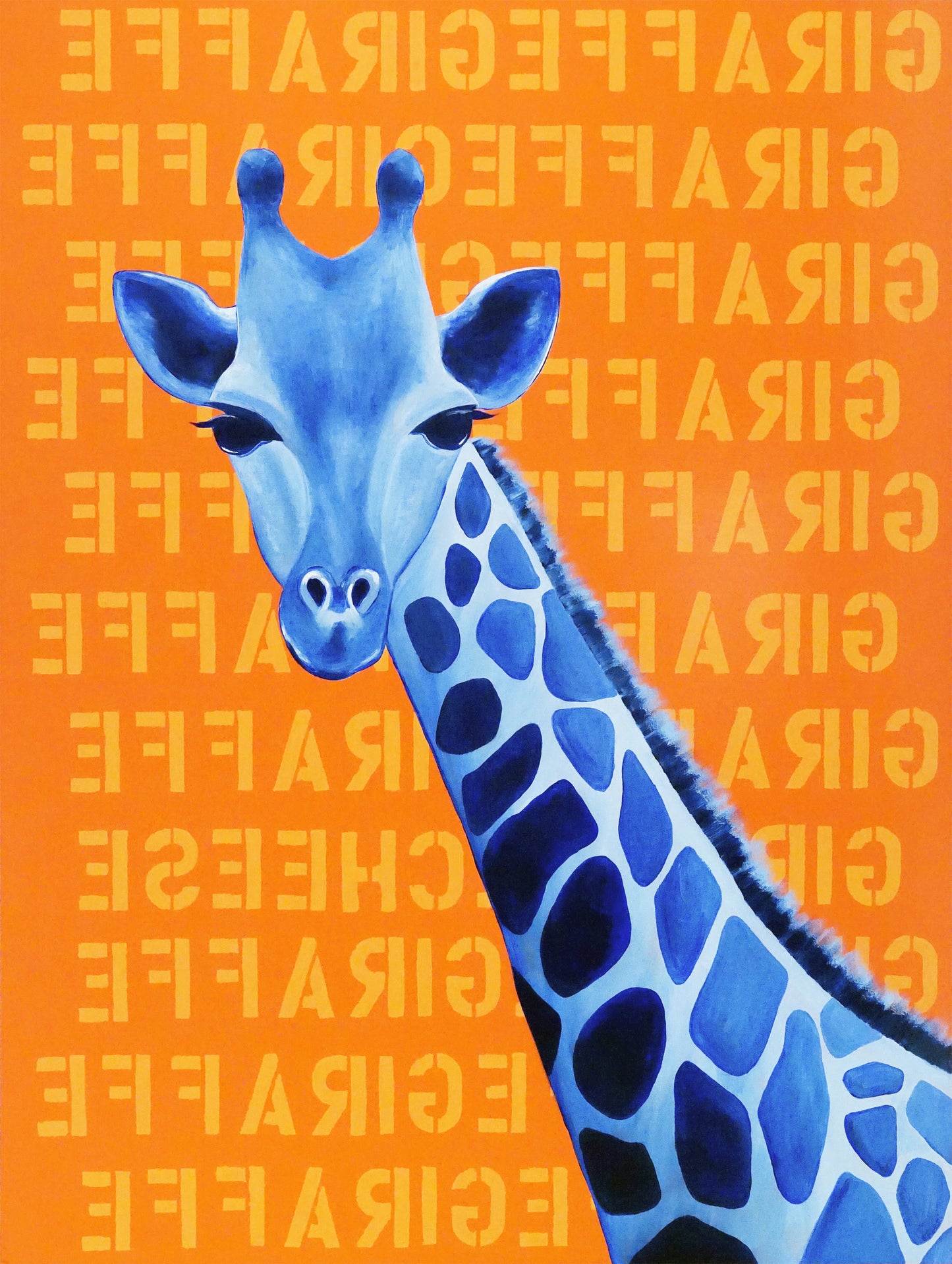 giraffe animal art limited edition print decor decorate