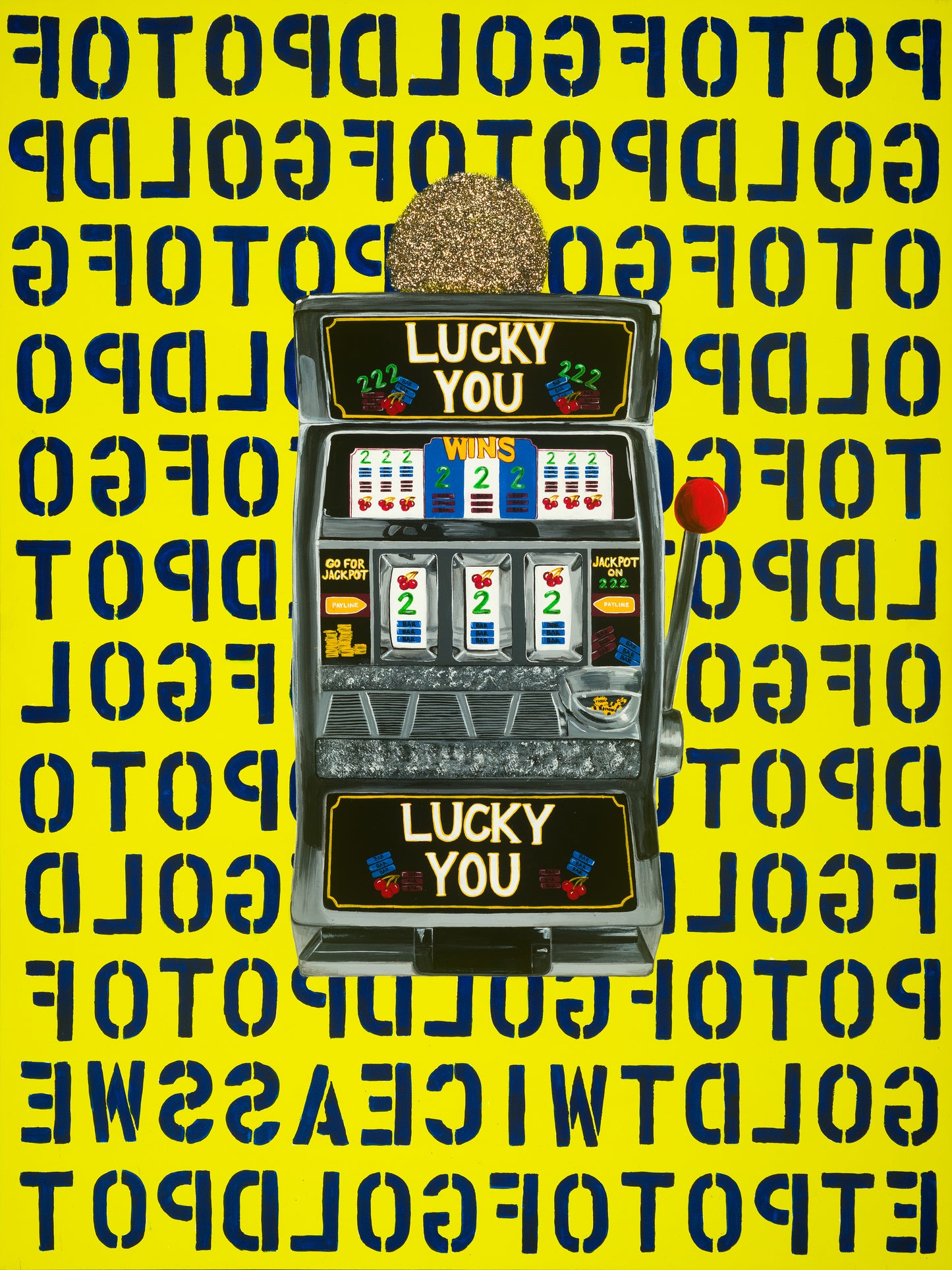 limited edition art print slot machine vegas lucky you decor decorate gold win winner