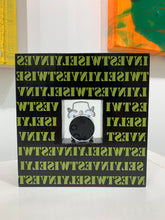 Load image into Gallery viewer, Clock Block -Black and Olive Green (White clock)