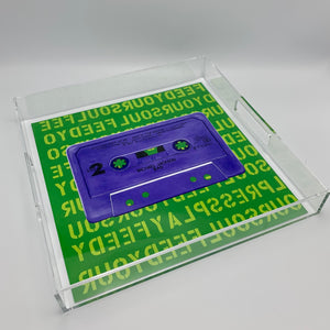 acrylic tray decor decorate art print michael jackson cassette music